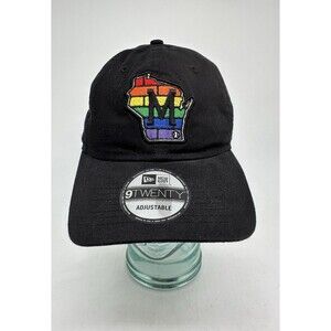 New Era 920 Pride Adjustable Michigan Detroit Black Hat